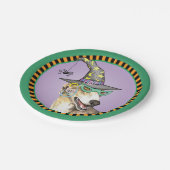 Halloween Greyhound Pappteller (Schrägansicht)