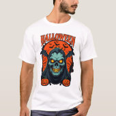 Halloween Grim Reaper Skull T-Shirt for Horror Fan (Vorderseite)