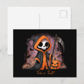 Halloween Grim Sensenmann Feiertagspostkarte (Vorne/Hinten)