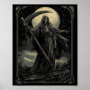 Halloween Grim Sensenmann Gothic Goth Poster