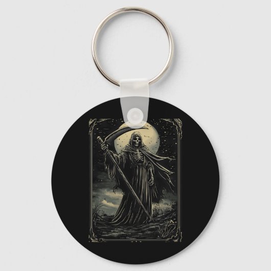Halloween Grim Sensenmann Gothic Goth Schlüsselanhänger (Vorderseite)