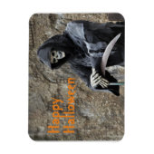 Halloween Grim Sensenmann individuell anpassbar Magnet (Vertikal)