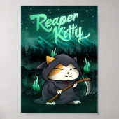 Halloween Grim Sensenmann Kitty Poster (Vorne)