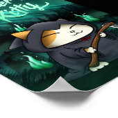 Halloween Grim Sensenmann Kitty Poster (Ecke)