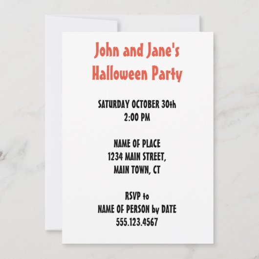 Halloween Grim Sensenmann Party Einladung (Rückseite)