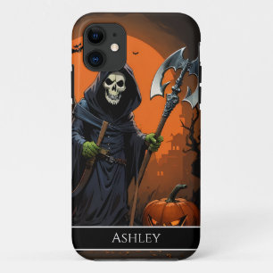 Halloween Grim Sensenmann Personalisiert Case-Mate iPhone Hülle