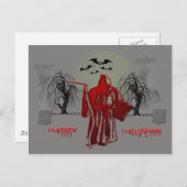 Halloween Grim Sensenmann Postkarte (Vorne/Hinten)