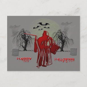 Halloween Grim Sensenmann Postkarte
