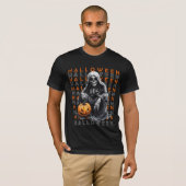 Halloween Grim Sensenmann T-Shirt (Vorne ganz)