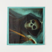 Halloween - Grimischer Sensenmann 1 Wandteppich (Vorderseite (Horizontal))