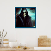 Halloween - Grimischer Sensenmann 3 Poster (Küche)