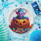 Halloween-Grimlin mit Süßigkeiten zum Trick-or-Tre Pappteller (Party)