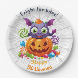 Halloween Grimlin mit Trick oder Treat Candy Pappteller