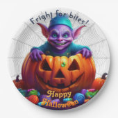 Halloween Grimlin mit Trick oder Treat Candy Pappteller (Vorderseite)