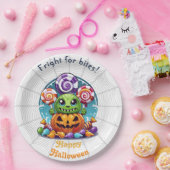 Halloween Grimlin mit Trick oder Treat Candy Pappteller (Party)