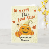Halloween Grin the Secret Pal Niedlich Karte (Gelbe Blume)