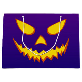 Halloween Grinning Face Kürbislaterne Pumpkin Große Geschenktüte