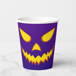 Halloween Grinning Face Kürbislaterne Pumpkin Pappbecher