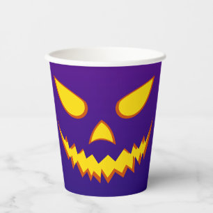 Halloween Grinning Face Kürbislaterne Pumpkin Pappbecher