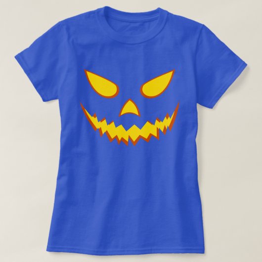 Halloween Grinning Face Kürbislaterne Pumpkin T-Shirt (Design vorne)