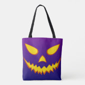 Halloween Grinning Face Kürbislaterne Pumpkin Tasche (Rückseite)