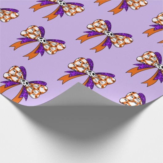 Halloween Groovy boo ghost and skull Geschenkpapier (Ecke)
