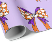 Halloween Groovy boo ghost and skull Geschenkpapier (Rolleneckpunkt)