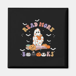 Halloween Groovy Lesen Sie mehr Bücher Niedlich Bo Magnet