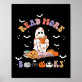 Halloween Groovy Lesen Sie mehr Bücher Niedlich Bo Poster (Vorne)