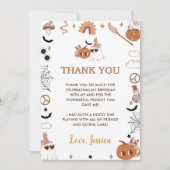 Halloween Groovy Niedlich Ghost Dankeskarte (Vorderseite)