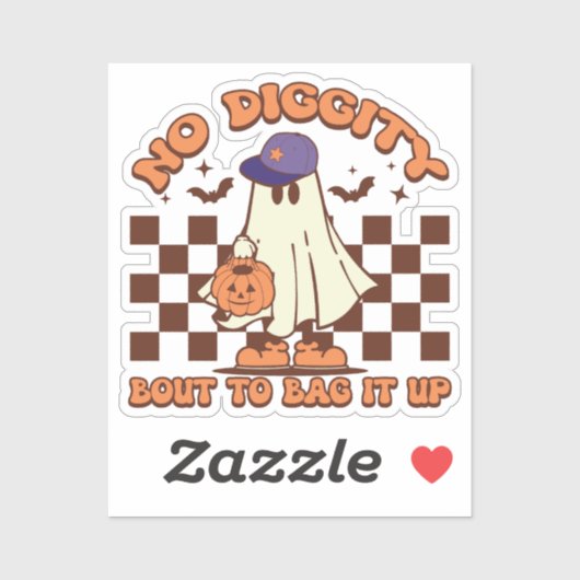 Halloween Groovy Retro Custom-Cut Vinyl Sticker (Blatt)