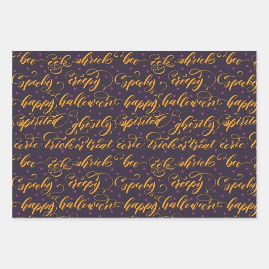 Halloween Große Designumhüllungsblätter Geschenkpapier Set (Vorderseite 3)