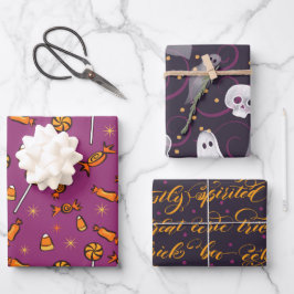 Halloween Große Designumhüllungsblätter Geschenkpapier Set