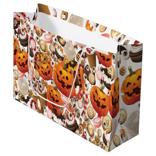 Halloween Große Geschenktüte (Vorderseite Schrägansicht)