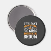 Halloween große Mädchen Besen Hexe Design_1 Magnet (Vorderseite/Rückseite)