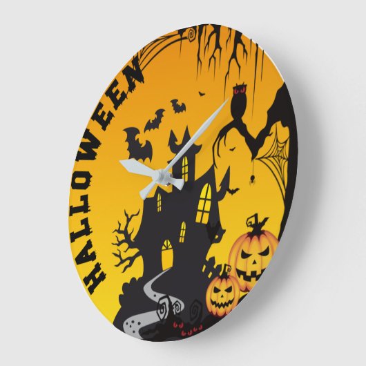 Halloween Große Wanduhr (Winkel)