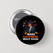 Halloween Große wieder lustige Trump Spooky Seas Button (Vorne & Hinten)