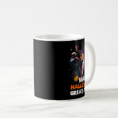 Halloween Große wieder lustige Trump Spooky Seas Kaffeetasse (VorderseiteRechts)