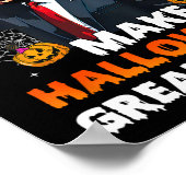 Halloween Große wieder lustige Trump Spooky Seas Poster (Ecke)