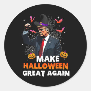 Halloween Große wieder lustige Trump Spooky Seas Runder Aufkleber