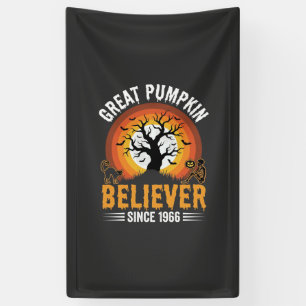 Halloween Großer Kürbis Anhänger Retro Skelett Banner