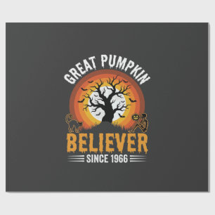Halloween Großer Kürbis Anhänger Retro Skelett Geschenkpapier