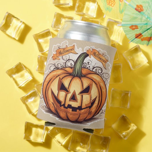 Halloween: Großer Kürbis -  Dosenkühler (In Situ Sommer)