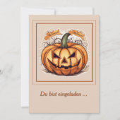 Halloween: Großer Kürbis  -  Einladung (Vorderseite)