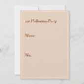 Halloween: Großer Kürbis  -  Einladung (Rückseite)