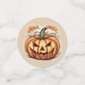 Halloween: Großer Kürbis -  Konfetti (Klein Vorderseite)