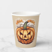 Halloween: Großer Kürbis -  Pappbecher (Vorderseite)