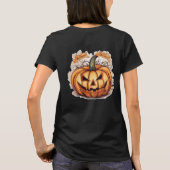 Halloween: Großer Kürbis -  T-Shirt (Rückseite)