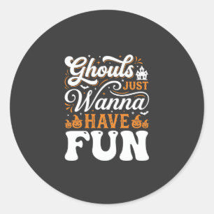 Halloween-Grüfte wollen nur Spaß haben Design_1 Runder Aufkleber