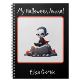 Halloween Grumpy Vampire Spiral Notebook Notizblock (Vorderseite)